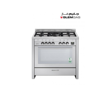 Glem Gas Oven 5 gas Burners 90*60 with Fan