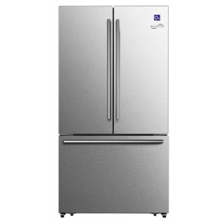 O2 3 Doors French Style Inverter Refrigerator, 23.6 Cu. Feet  ( 668 Liter) Capacity, Steel, OFD-672SI